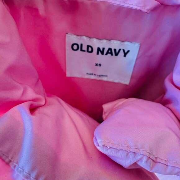 Old Navy Puffer Coat; Size: X Small; Pink - Picture 3 of 4